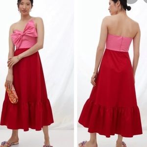 Anthropologie Bow Tie Maxi Dress NWOT